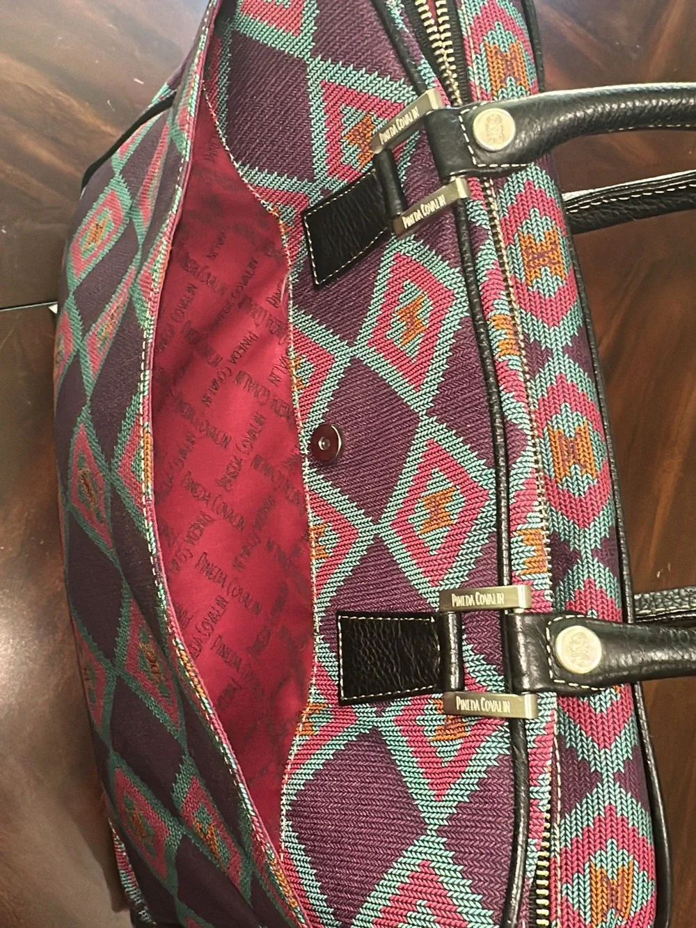 Pineda Covalin continental laptop/travel bag canvas and leather trims. (Bags24)